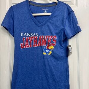 Champion Blue Kansas Jayhawks Tee